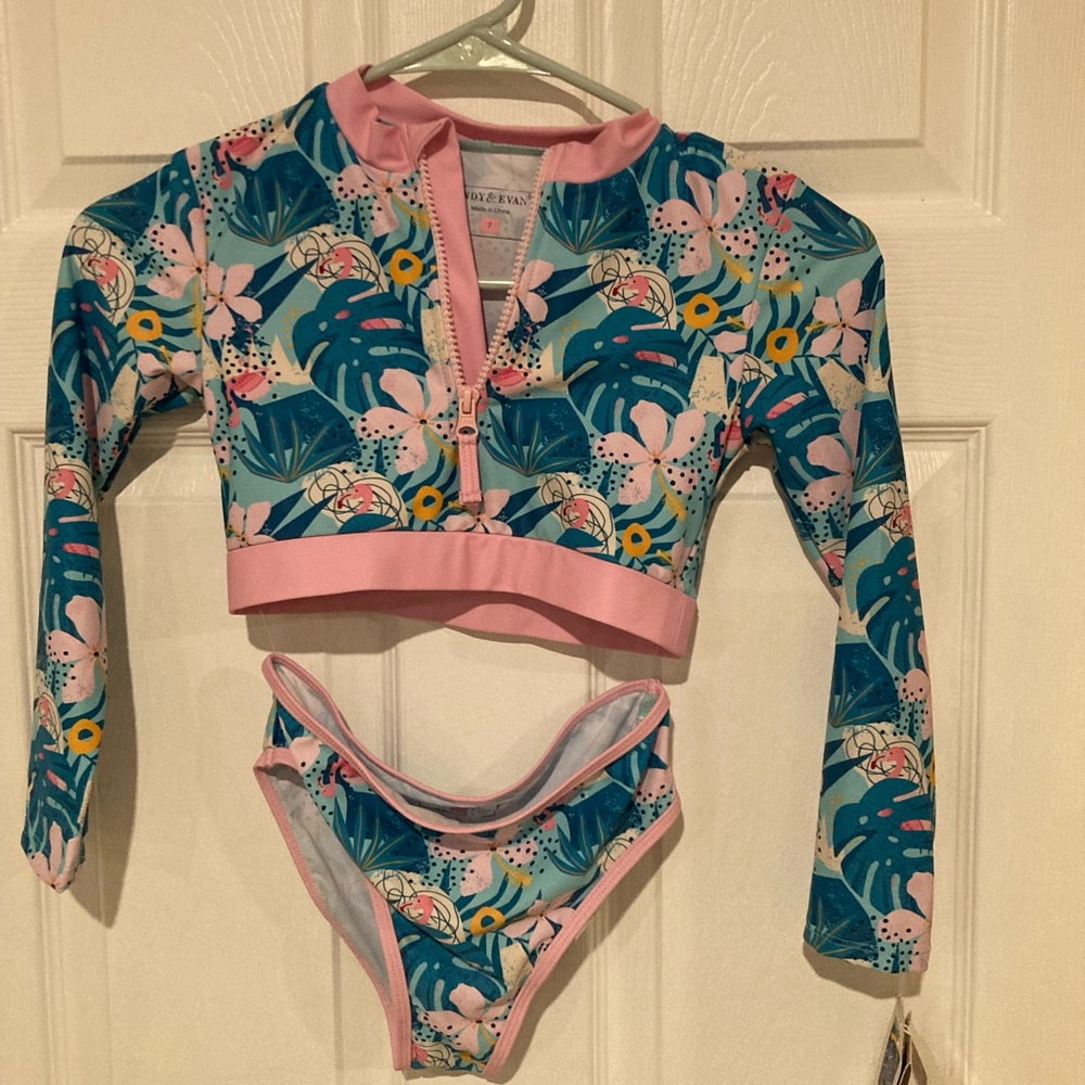 Andy & Evan girls/kid two piece bathing suit